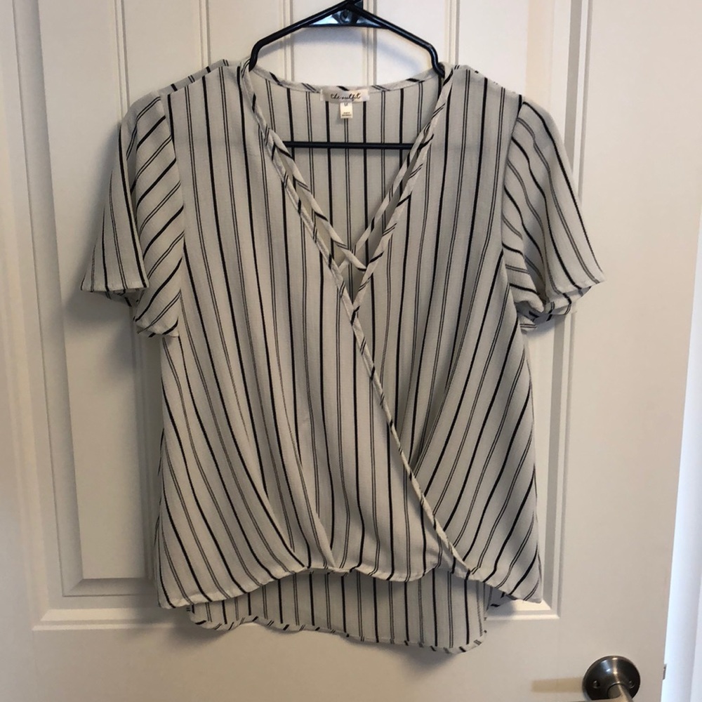 Black and white blouse